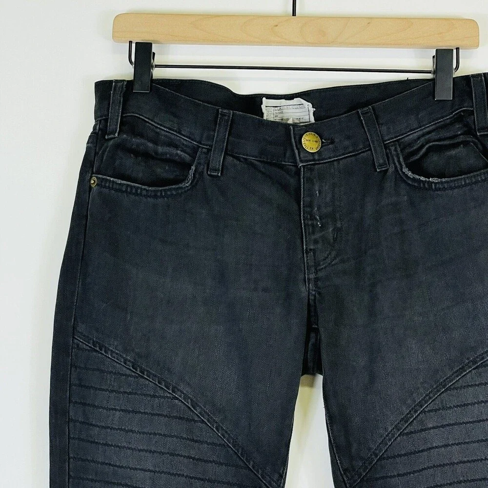 Current Elliott‎ Jeans Womens 27 Black Night Wash The Moto Skinny Indie Sleaze